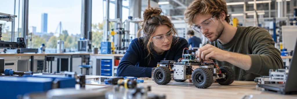 Studenten sleutelen samen aan een prototype-1
